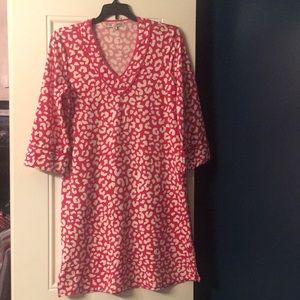 Cute dress hot pink and white- fun dressy casual